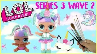 LOL Surprise Series 3 Wave 2 Lil Sisters Lil Unicorn DIY with LOL Surprise Unicorn