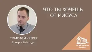 31.03.2024 Что ты хочешь от Иисуса (Тимофей Крекер) srm