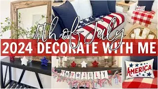 2024 4th of July DECORATE WITH ME | STAR THEME using decor items from DOLLAR TREE *SO CUTE*