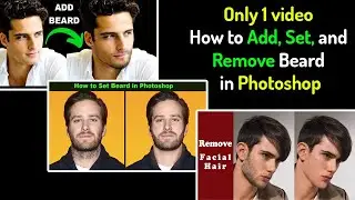 Only 1 video How to Add, Set, and Remove Beard in Photoshop | Facial hair in Photoshop  @jalpapatel