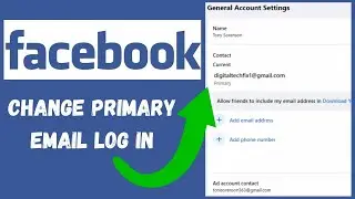 How to Change Primary Email on Facebook on your PC 2024 (Change Email Log In)