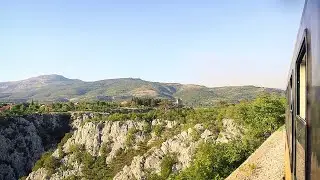 Balkan landscapes from yellow train | Croatia from train 🇭🇷