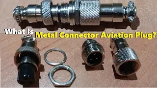 Metal Connector GX12 Silver Aviation Plug