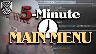 5 Minute MAIN MENU Unity Tutorial