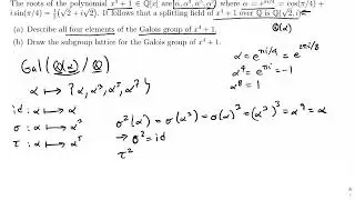 Galois Extensions: An Example of Finding a Galois Group