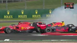 Vettel Collides With Verstappen At Silverstone | 2019 British Grand Prix