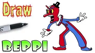 How to Draw Beppi the Clown | Cuphead