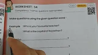Class 6-7 Pravah English Worksheet 54 || Pravah grade 6 aur 7 angreji worksheet 54