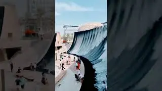 Amazing Water Feature Waterfall At Dubai Expo 2020 #Shorts