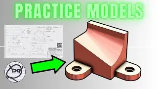 2D to 3D CAD PRACTICE MODEL-  Drawing to model - FREE PRACTICE for 3D CAD users - CORNER JIG