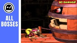 Donkey Kong Country 3 Dixie Kong's Double Trouble! (SNES) - All Bosses - (No Damage)