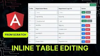 Inline Table Editing Angular | Angular Crud with API