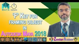 How to Frame into object using 'f' key in Autodesk Maya 2018 | Zoom Focus on polygon object | Tip-9