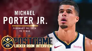 Michael Porter Jr. Full Post Game Locker Room Interview vs. Kings 🎙