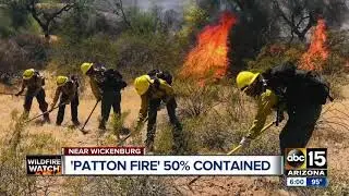 Patton fire burning near Wickenburg