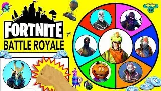 Fortnite Battle Royale SPINNING WHEEL SLIME GAME w/ Fortnite Collectable Merch