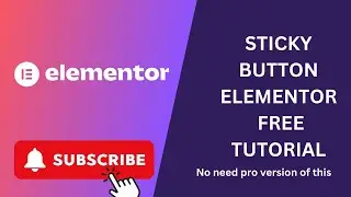 sticky button elementor (free version)  / floating button free design