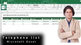 How to make Organizational telephone list in Microsoft Excel?