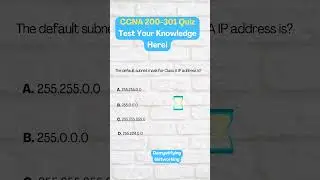 CCNA Quiz 47:Subnet Mask for Class A IP Address #ccna #cisco #ccnaroutingandswitching #networking