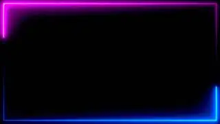 Neon Blue And Pink Color Light Frame Border LOOP VIDEO Black Screen | Template | After Effects