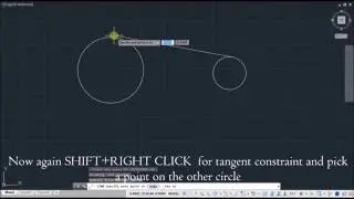 a simple technique to draw common tangent to two circles in AutoCAD_#1