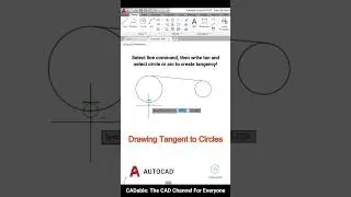 Drawing Tangent to Circles | Creating direct and transverse tangent AutoCAD #autocadtangenttocircles