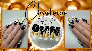 CHRISTMAS Nail Art  - Christmas Nails - How To Create Easy Christmas Nail Designs - Gold Nails