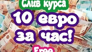 10 евро каждый час. Слив курса. Зарубежный сервис