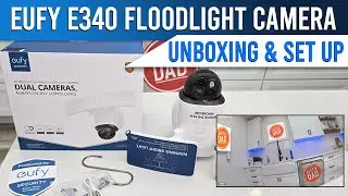 Eufy E340 Wired Security Floodlight Outdoor Camera Pan & Tilt UNBOXING & SET UP