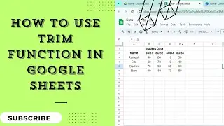 How To Use Trim Function In Google Sheets