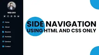 Sidebar Menu Using HTML And CSS