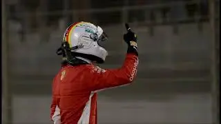 Sebastian Vettel's full celebration on team radio +Update on mechanic   Bahrain GP 2018