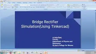 Bridge Rectifier simulation using tinkercad