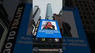 🗽Seeing myself on the Times Square billboard in New York feels surreal.