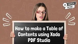 How to Create a Table of Contents in Xodo PDF Studio | ICONS Infocom