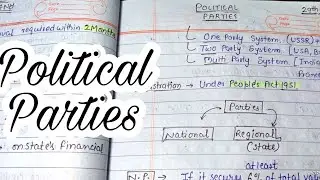 Political Parties || lec.66 || Handwritten notes || Indian Polity || An aspirant !