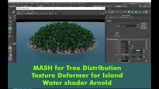 Maya Mash Basics Tutorial - Texture deformer, Scatter  World, Random.