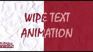 Wipe Text Animation - Sony Vegas Pro 13 Tutuorial