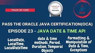 Java Certification-OCA | Java 8 Date & Time API | All Concepts & Questions | 