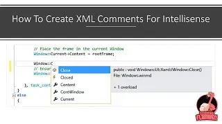 How to Add Documentation comments to .NET