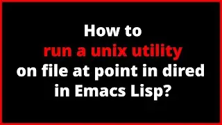 How to run a unix utility on file at point in dired in Emacs Lisp? | dired-file-name-at-point
