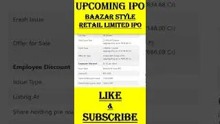 Baazar IPO | Baazar Style IPO | Baazar Style IPO Online #BaazarStyleIPO  #ipo