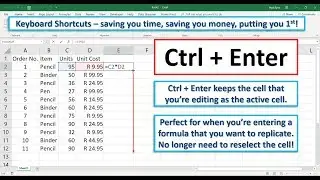 Keyboard Shortcuts  (Ctrl + Enter)