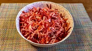 Салат из Свежей КАПУСТЫ. Как Приготовить Вкусный Хрустящий Салат из КАПУСТЫ с Уксусом.