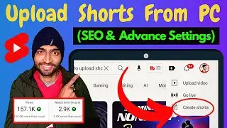 How to Upload YouTube Shorts From PC/Laptop/Desktop 2023 [HINDI]