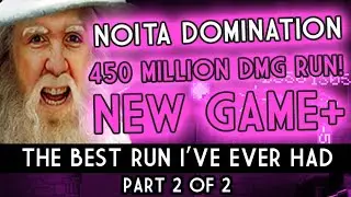 Noita New Game + Domination - 450 Million Damage wand, Parallel worlds. This is my best run ever!