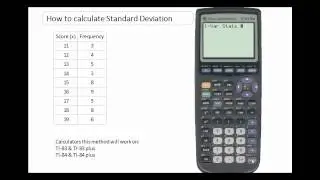 Using the TI-84 to calculate the standard deviation for grouped discrete data