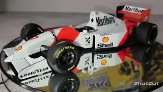 Ayrton Senna - 1993 McLaren Ford MP4/8 First Test at Silverstone - Diecast 1/18