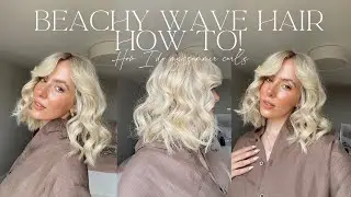 BEACHY WAVE CURLS HAIR TUTORIAL! | HAIR STRAIGHTENER CURLS! | India Moon