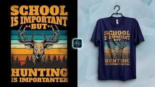 Vintage Hunting T-Shirt Design for Redbubble in Photoshop Tutorial